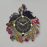 Decorative Colorful Peacock Wall Clock